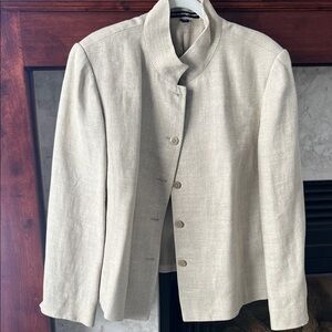Elegant Cream Blazer 100% Linen and lined